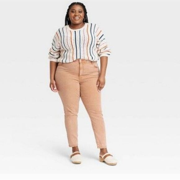 🆕👖Knox Rose Mid-Rise Relaxed-Fit Skinny Jeans, Light Brown - Picture 2 of 2